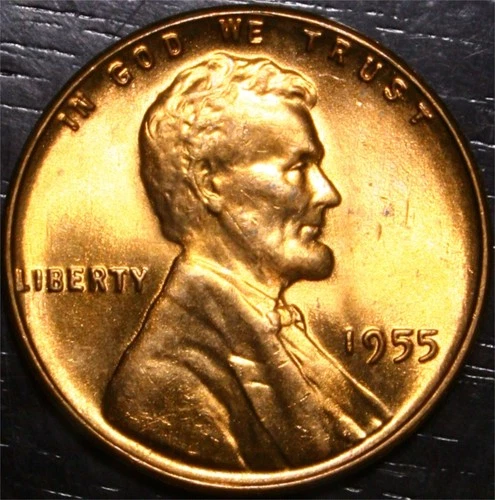 1955 Lincoln Wheat Penny BU 1c US Coin Philadelphia Mint
