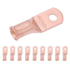 SELTERM 10pcs 4 AWG 10 Stud Battery Lugs, Heavy Duty Wire Lugs, Ring Termi...