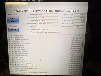 Kioxia XG8 2TB Enterprise Grade M.2 2280 NVMe PCIe 4.0 x4 SSD 7000MB/s 