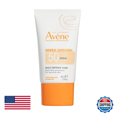 Avène Mineral Sunscreen Multi-Defense Fluid Tinted SPF 50+, Clean Formula Sunscr