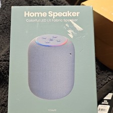 Altavoz Hogar Tela Gris Portátil Bluetooth Luz LED 10W USB-C 3.5mm AUX