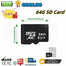 LOT 1-10x 64G Micro SD Card For smartPhone Camera laptop GPS Drone Memory Card