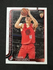 2025-26 Topps Yang Hansen Portland Trail Blazers #216 Rookie RC