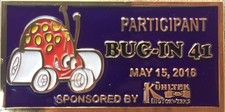 Bug-in 41 Event Dash Plaque - Vw Volkswagen Car Show Drag Racing Cal-look