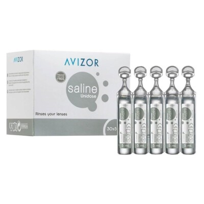 Avizor Saline Unidosis 30 x 5ml para Lentes de Contacto | Hidrata y Aclara