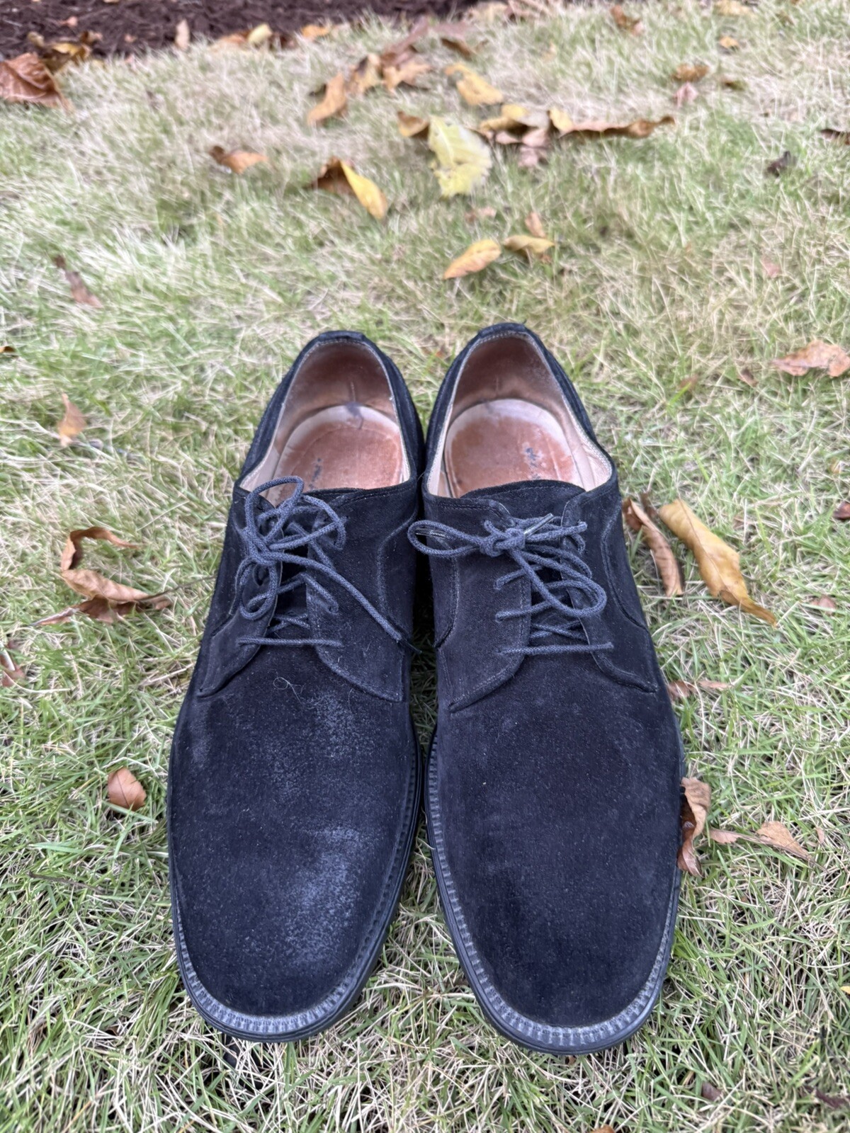 SAOLA Scarpe eleganti uomo Salvatore Ferragamo Studio nere scamosciate taglia 8 5 D