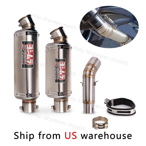 Slip On For Suzuki GSXS750 GSX750 Until 2025 Mid Exhaust Link Pipe Tips Muffler - Picture 1 of 13