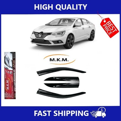 Plastic Window Wind Deflector Rain Sun Guard For Renault Megane IV Sedan 2017 up
