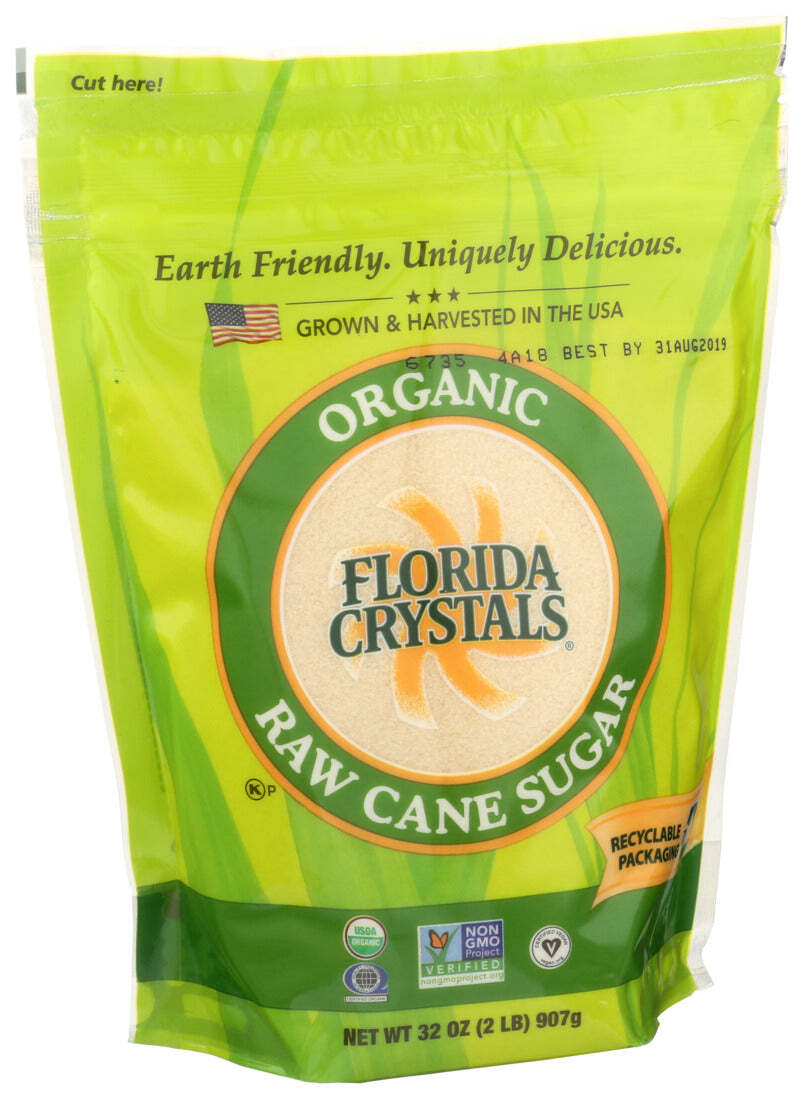 Флоридские кристаллы Органического тростникового сахара-сырца 2 фунта 3790₽