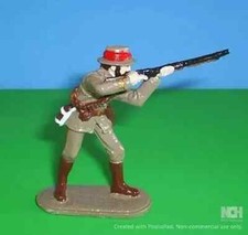 TOY SOLDIERS TIN ZULU WAR BRITISH 24TH FT NATAL NATIVE CONTINGINT FIRING 54 M