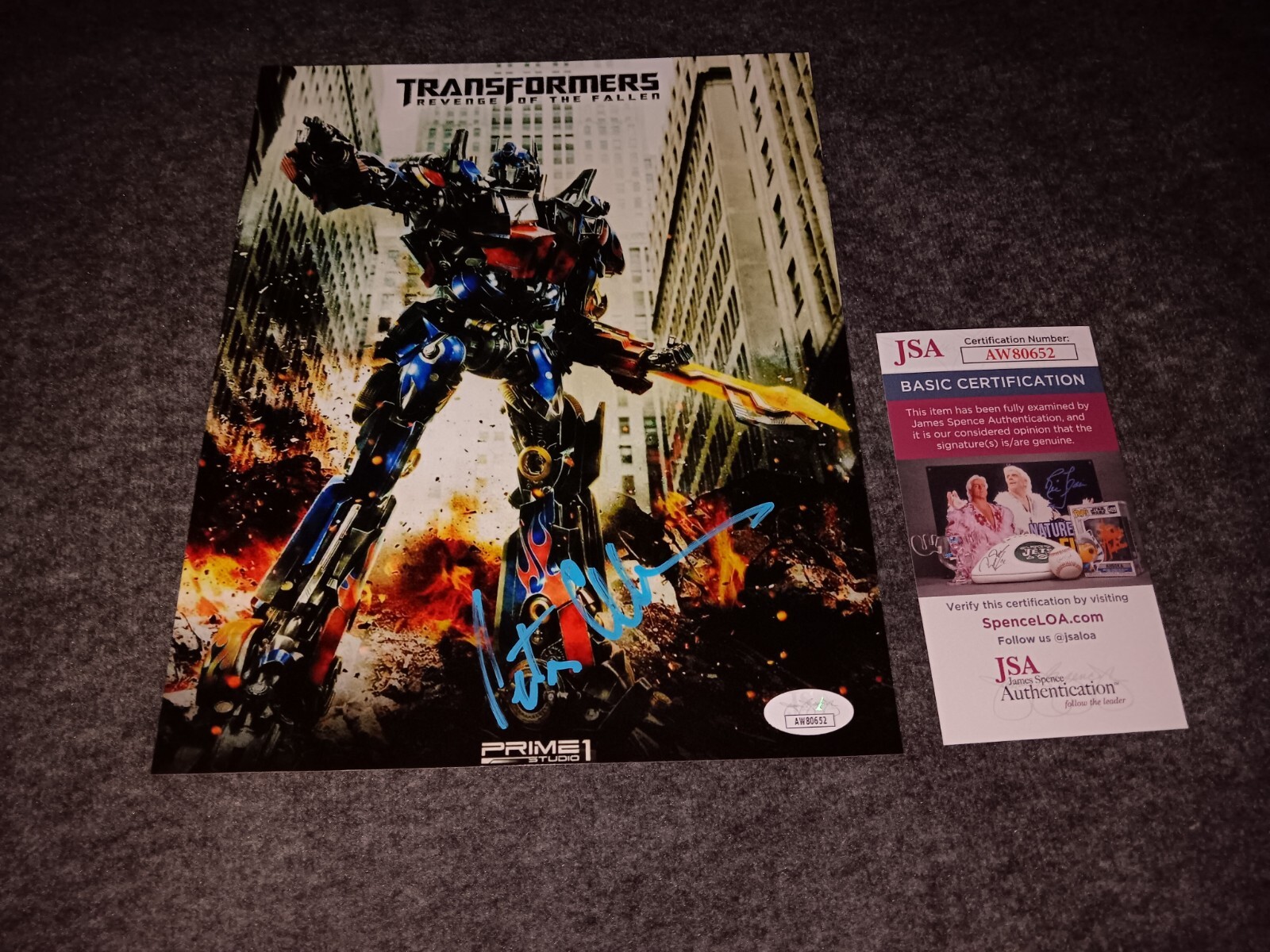 peter cullen Autographed Signed 8x10 Jsa Optimus Prime Transformers Revenge Of The Fallen 