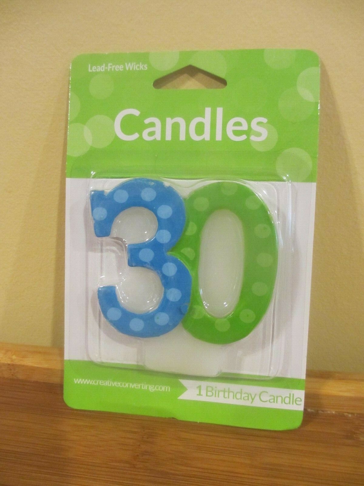 Creative Converting "30" Birthday Candle