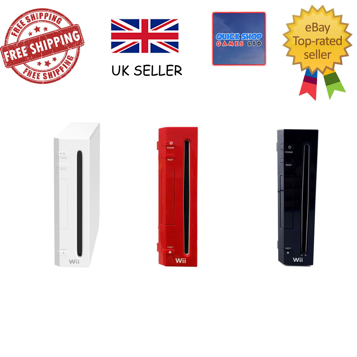 Nintendo Wii System Red Bundle