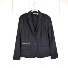 Chicos Blazer Womens SZ 1 US M/8 Business Casual Career Office Contemporary