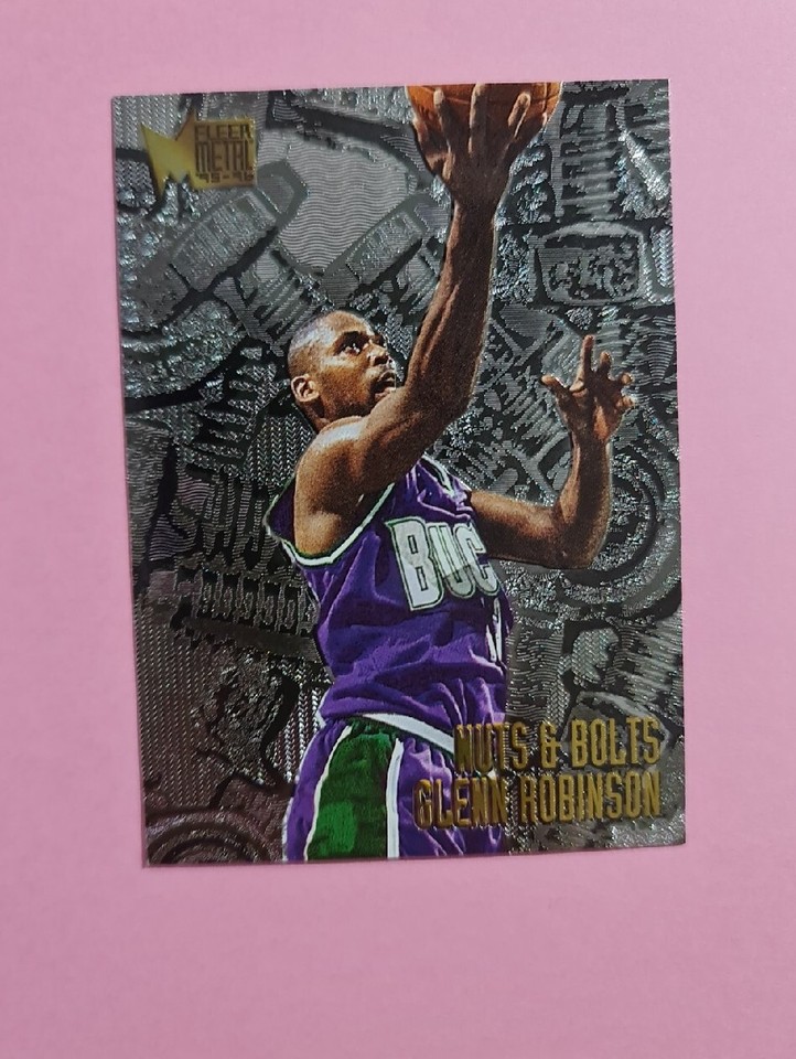 199596 Fleer Metal Nuts & Bolts Glenn Robinson 218 Insert Milwaukee