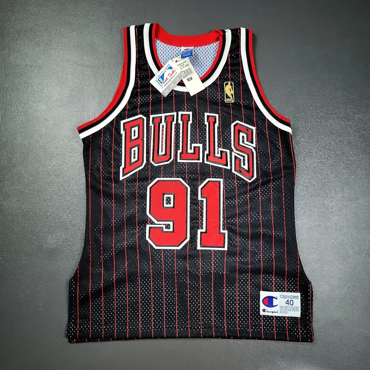 100% Authentic Dennis Rodman Vintage Champion 96 97 Bulls Jersey Size 40 M