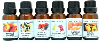 6 oil set: Apples Oranges, Blackberry Orange, Chocolate Raspberry, Plus 3 More