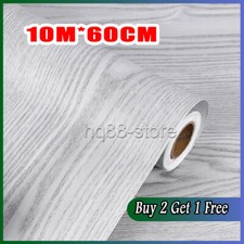 10M Wood Effect Vinyl Wrap Self Adhesive Film Sticker Worktop Covering Wallpaper