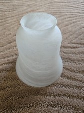 VINTAGE MATOWE SZKŁO KLOSZ LAMPY WYGLĄDAJĄCY MARMUR