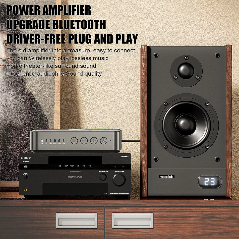 Bluetooth 5.3 Transmitter Receiver Adapter USB NFC 3.5mm AUX RCA