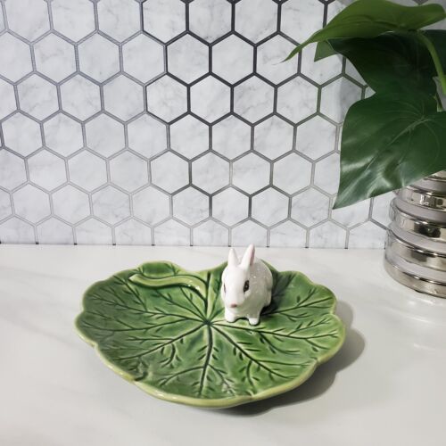 Bordallo Pinheir Hase Kohlblatt Süßigkeiten Schmuck Deko Schale Hase Ostern - Bild 2 von 11