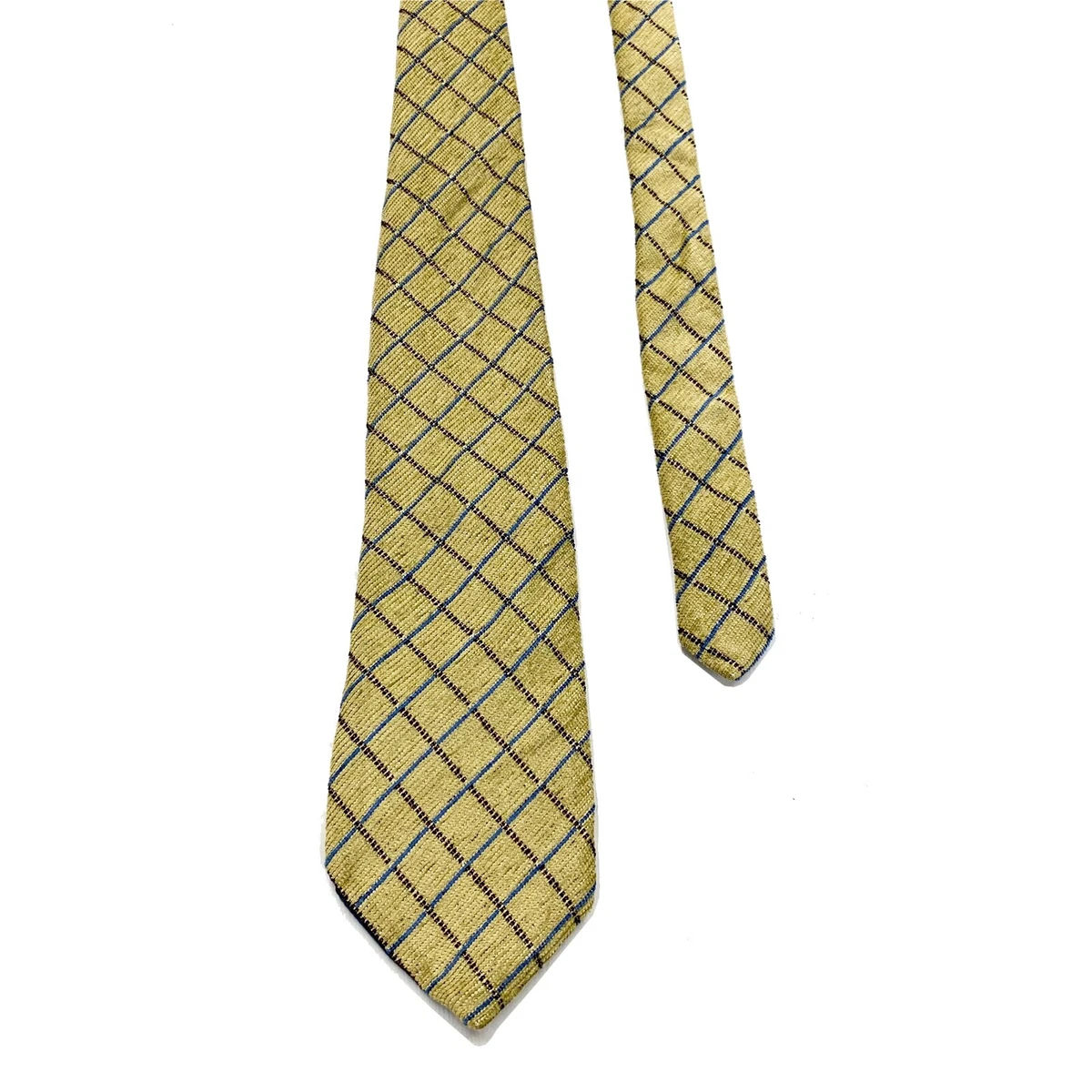 Ermenegildo Zegna Thick Cotton Tie | Vintage Luxury High End Designer Beige VTG