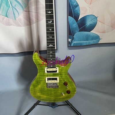 PRS Grass Green Electric Guitar HH Pickups Maple Neck Bird Inlay Ship Quickly