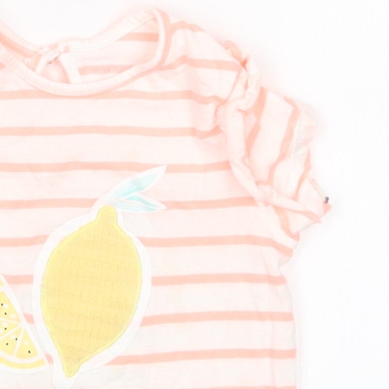 Primark Girls Striped Cotton Blend T-Shirt Size 18-24 Months image 7