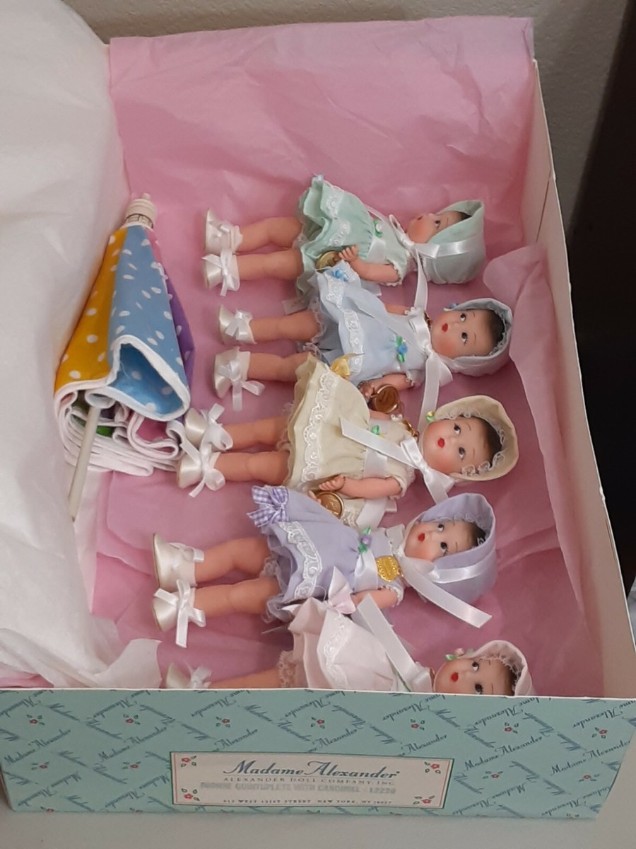 Vtg Madame Alexander Dionne Quintuplets 75 Anniversary 5 Dolls w