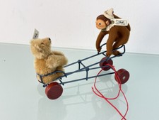 Steiff Animal 400872 Wiwag Teddy Bear and Monkey 18 x 26 cm. Excellent Condition