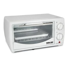 Better Chef Basic Toaster Oven 4-Slice 60-Minute Timer  Slide Out Rack