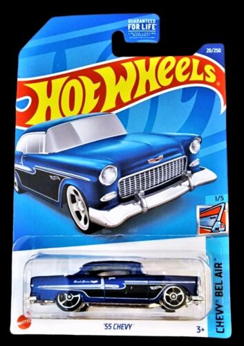 Hot Wheels '55 Chevrolet Blue #20 20/250 2022 Chevy Bel Air Series 1/5 - Photo 1 sur 4