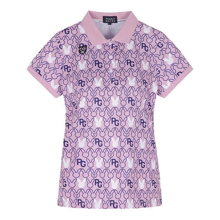 Genuine PEARLY GATES GOLF Womens Bunny Point Short Sleeve T-Shirt Pink