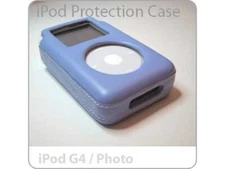 Apple Classic iPod Photo 4th Gen 40GB HARD BLUE LEATHER Case Click Wheel NEW