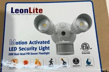 LEONLITE 20W Motion-Activated LED Outdoor Security Light with Photocell, ETL & D