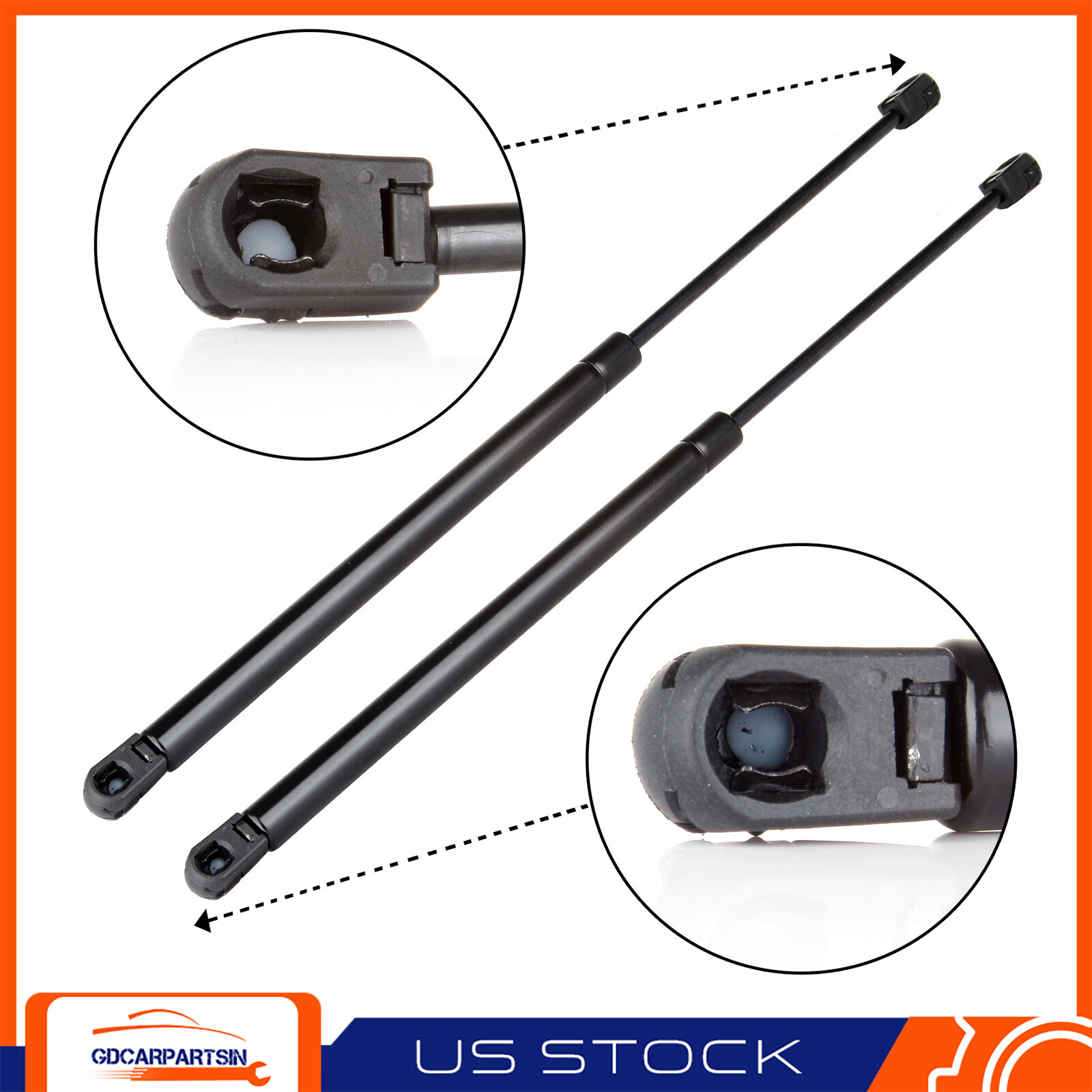 2 Rear Tonneau Cover Lift Support Gas Strut 120LB for Truck Cap C16-08055C