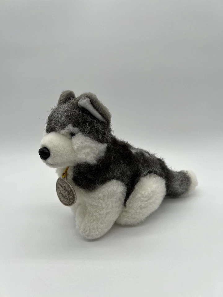 Aurora Classic Husky Puppy Dog Wolf Plush Stuffed White & Gray Vintage 2003 - Image 2 of 4
