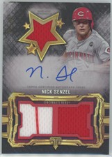 2020 Topps Triple Threads Onyx #RFPAR-NS Nick Senzel Reds Auto 08/35