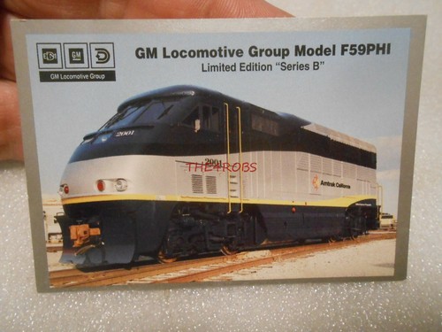 GM EMD Electro Motive F59PHI Locomotive Amtrak Data Collector Card 1992