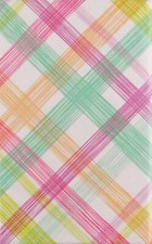 Colorful Brush Stroke Cross Line Vinyl Flannel Back Tablecloth Var Size Elrene