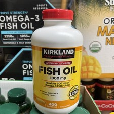Kirkland Signature Fish Oil 1000 mg., 400 Softgels  EXP 07/2028 or later 