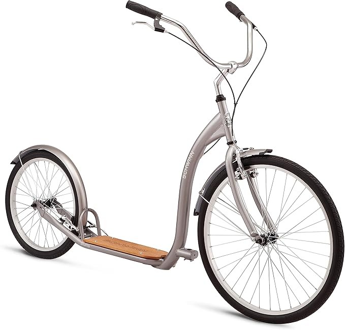 Самокат Schwinn Shuffle Kick Scooter Big 26 с передним колесом и 20 с задним для пляжного катания - Серый 81990₽