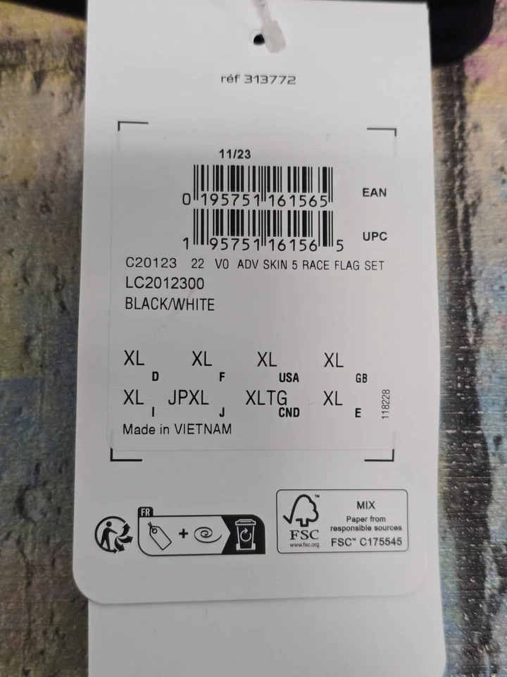 Salomon ADV Skin 5 Race Flag Set X Large Running Vest Unisex RRP £ 125 Black - Image 2 of 4