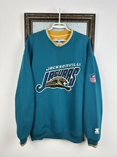 Vintage Starter Jacksonville Jaguars NFL Big Logo Sweatshirt Mens Crewneck Sz L