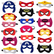 50 Assorted Kids Superhero Masks Boys Girls Party Bag Favour Costume Dress Up