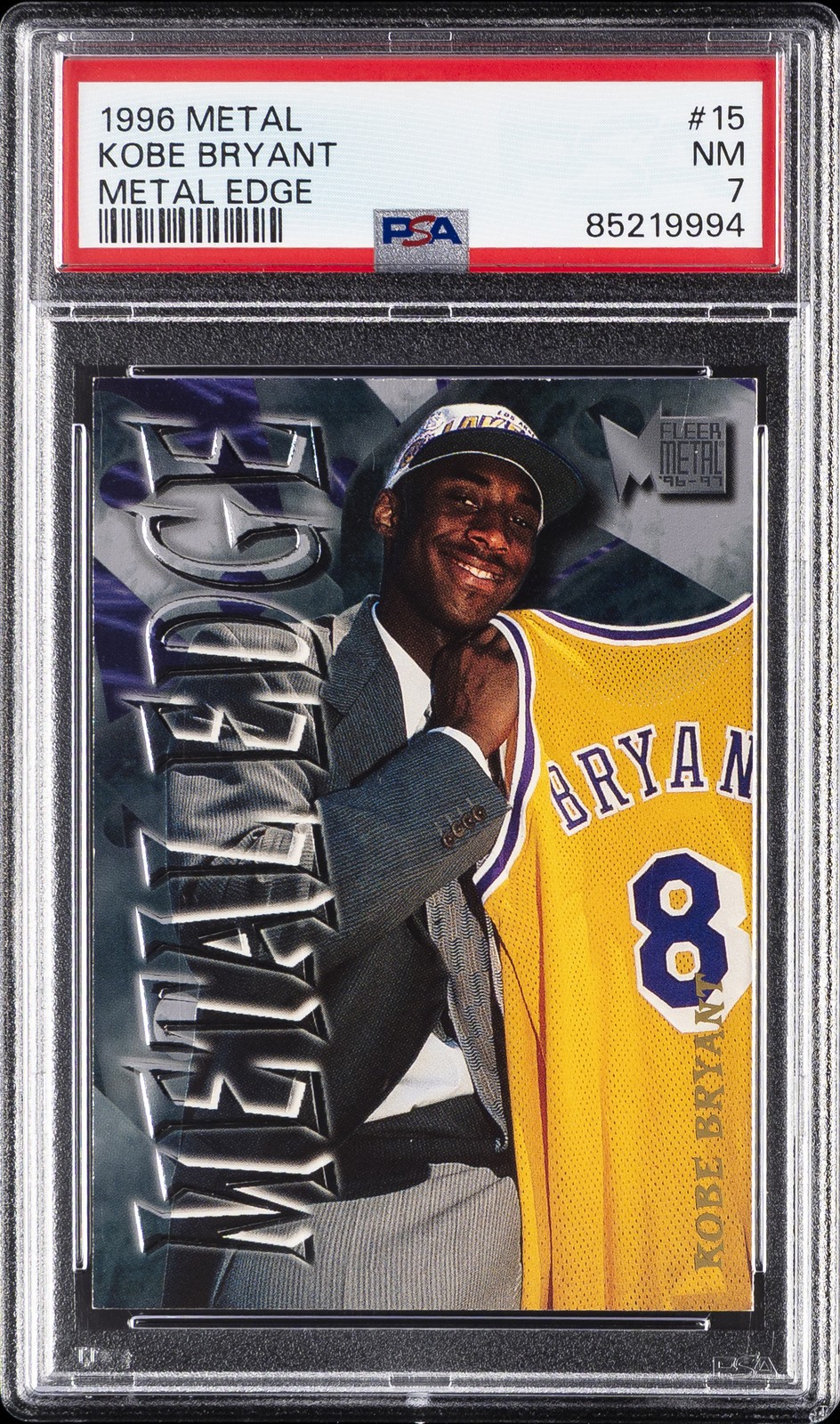 1996 METAL EDGE #15 KOBE BRYANT PSA 7