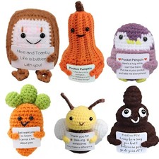 Handmade Crochet Positive Dolls 6Pcs Emotiona...