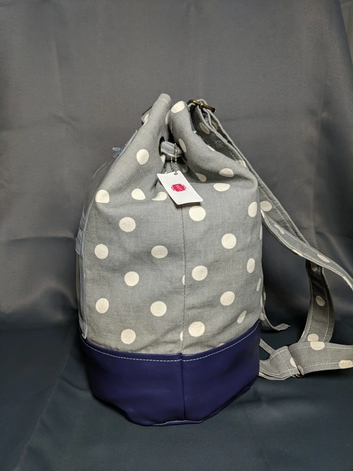 RARE & UNIQUE KNICK-KNACK PATTY SACK, POLK-A-DOT & FAUX PURPLE LEATHER BACKPACK - Image 3 of 4
