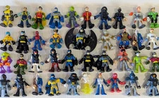 Lot 38 Imaginext Figures DC Batman Robin Superman Spiderman Wolverine Mummy 