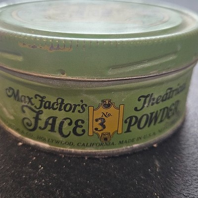 Vintage Max Factor Theatrical Face Powder No 3 Tin Hollywood CA